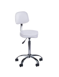 Taboret Kosmetyczny Z Oparciem Bh-7268 Biały