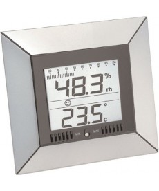 Higrotermometr elektroniczny srebrny M ze świadectwem wzorcowania