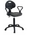 Krzesło laboratoryjne niskie z podłokietnikiem (czarne)