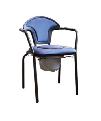 Krzesło sedesowe z poręczami stałymi tapicerowane Œ
