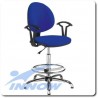 Krzesło (taboret) medyczny lekarski wysoki z oparciem chromowany