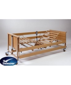 Łóżko rehabilitacyjne elektryczne w obudowie drewnianej