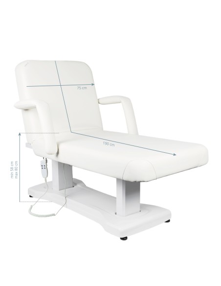 Spa leżanka kosmetyczna Azzurro 819A 3 siln. biała
