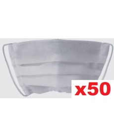 Maski jednorazowe plisowane białe 50szt